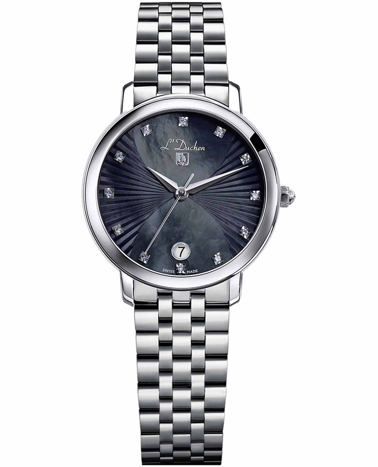 L'Duchen L'Duchen Eternity D 801.10.31  D 801.10.31 кварцевые женские часы черный циферблат, браслет нержавеющая сталь — вид спереди